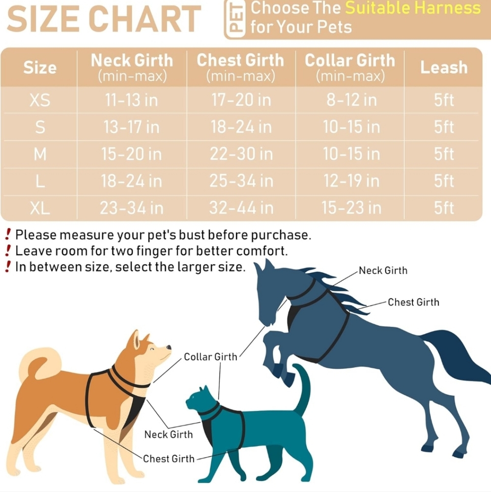 Pet Harness Collar and Leash Set - Picture 7 of 7
